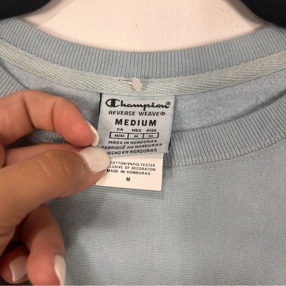 CHAMPION reverse weave ombré crewneck cropped sweater X21 - Picture 4 of 5